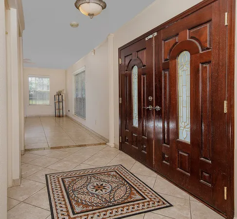 wooden floor with a mirror