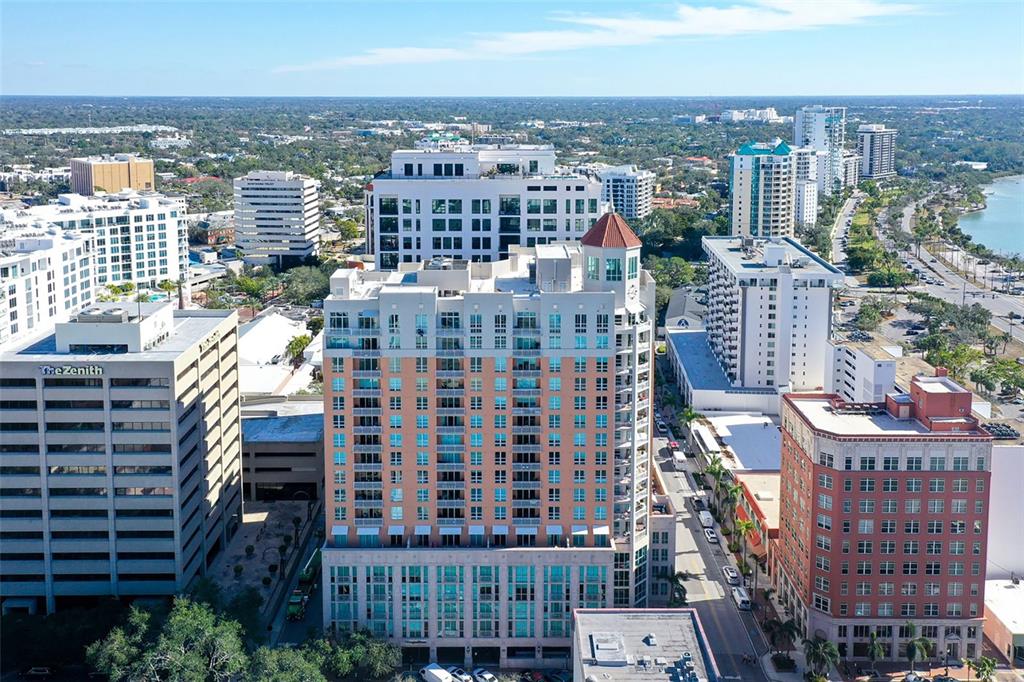1350 Main Street, Unit 1007 Sarasota, FL 34236 - Photo 2 of 48 a view of a city that has tall buildings