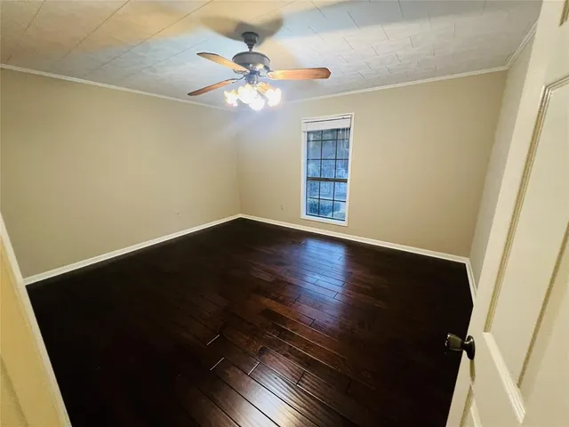 a view of a red door