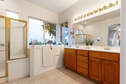 a view of a bathroom with a shower