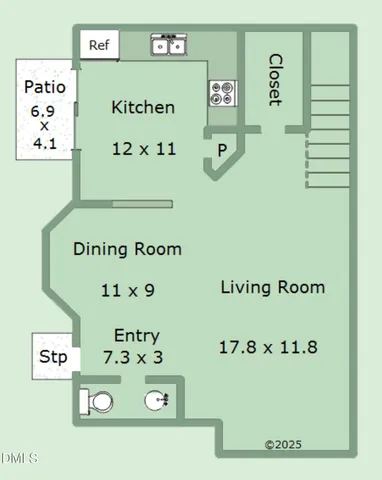 view of a wall with a sign on it