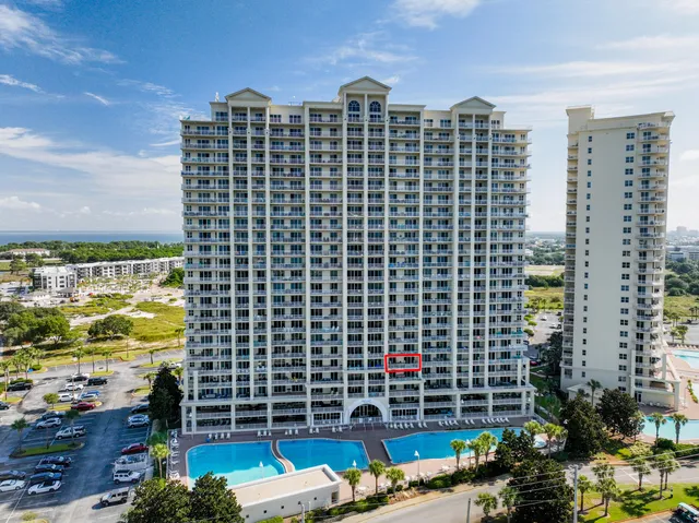 a view of a city with tall buildings