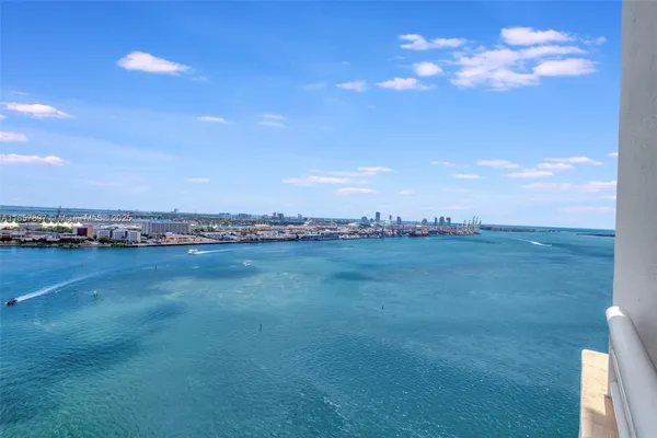 a view of an ocean and beach