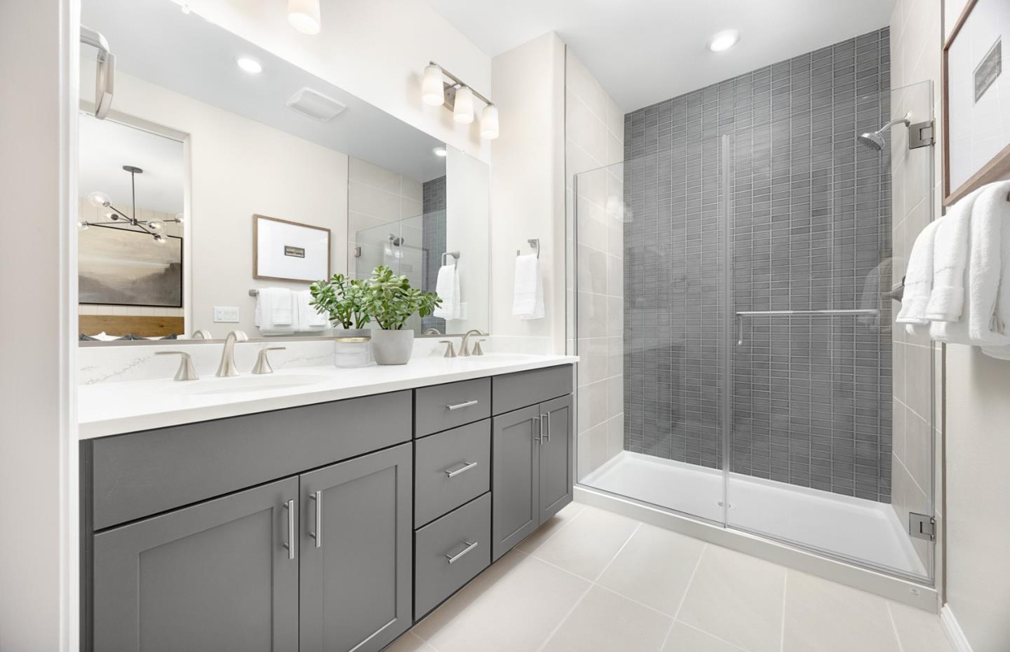 1145 Milan Terrace, Unit 9 Sunnyvale, CA 94089 - Photo 14 of 20 a bathroom with a shower sink and mirror