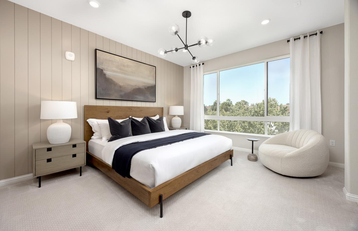 1145 Milan Terrace, Unit 9 Sunnyvale, CA 94089 - Photo 16 of 20 a spacious bedroom with bed and a large window