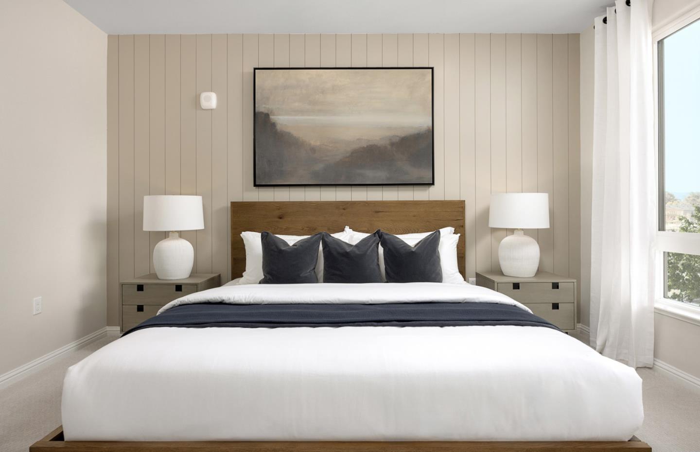 1145 Milan Terrace, Unit 9 Sunnyvale, CA 94089 - Photo 19 of 20 a large bed sitting in a bedroom next to a window