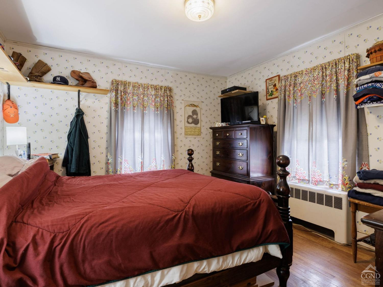 25 Vets Road Windham, NY 12496 - Photo 30 of 74 a bedroom with a bed and a flat screen tv