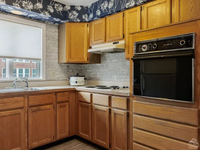 a front view of a house with a garden and plants