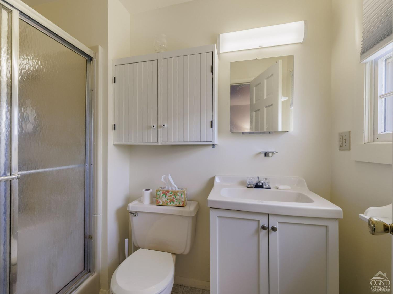 25 Vets Road Windham, NY 12496 - Photo 49 of 74 a bathroom with a toilet sink and mirror