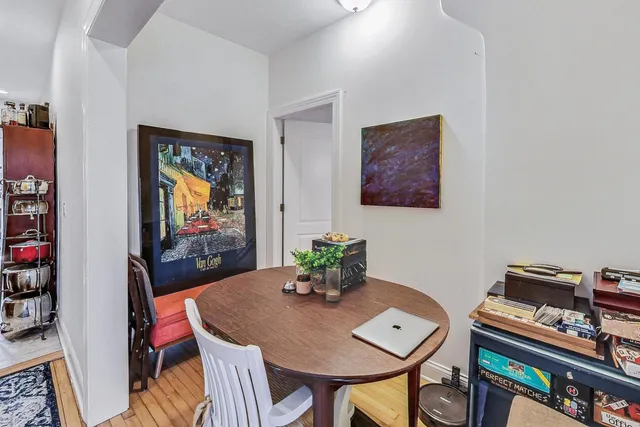 a view of a workspace with furniture