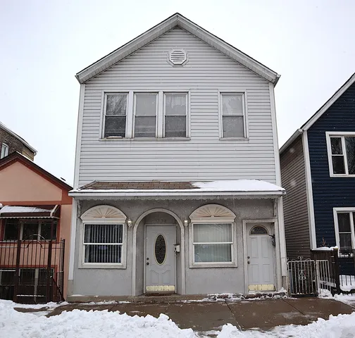 a front view of a house