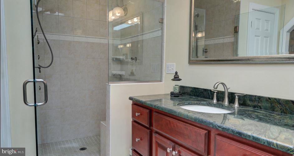 518 Post Oak Road Annapolis, MD 21401 - Photo 18 of 26 VANITY AND ADJACENT GLASS SHOWER