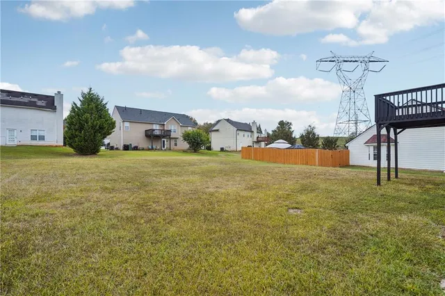 a view of a ocean with a big yard