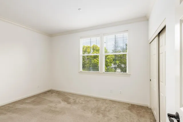 an empty room with a window