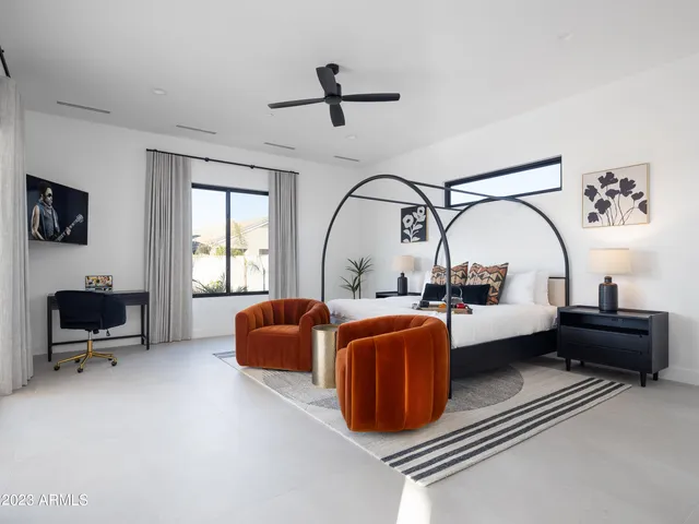 a view of a living room and furniture