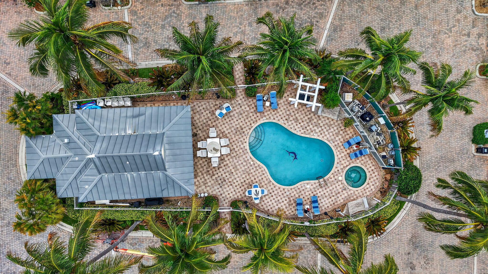 2860 Marina Circle Lighthouse Point, FL 33064 - Photo 35 of 37 Aeriel View of Pool