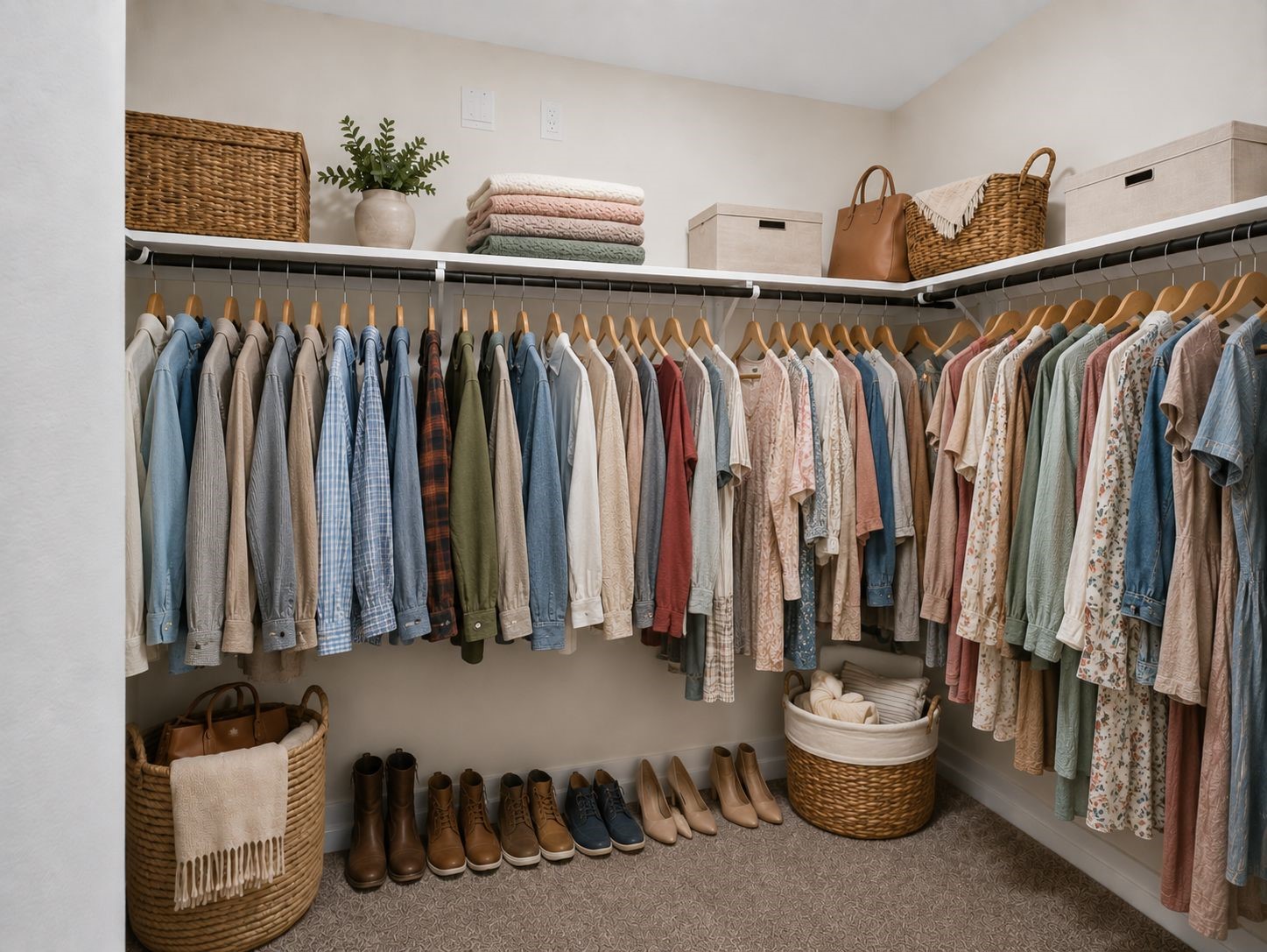 640 Levine Court Conroe, TX 77316 - Photo 13 of 22 Digitally Furnished Master Closet