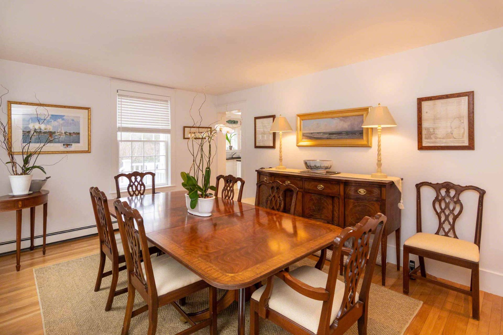 22 Edgartown Bay Road Edgartown, MA 02539 - Photo 20 of 55 a view of a dining room with furniture and wooden floor