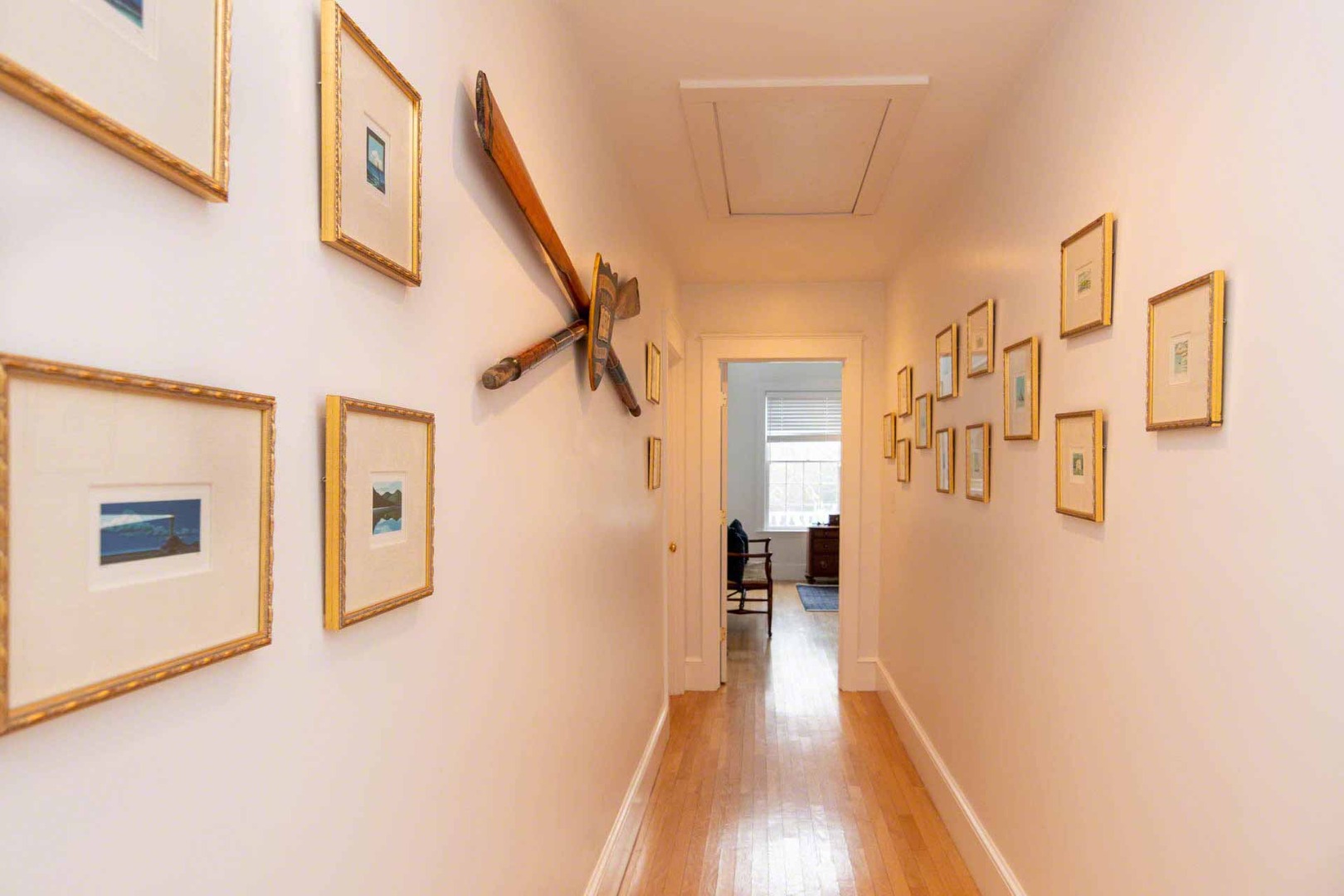 22 Edgartown Bay Road Edgartown, MA 02539 - Photo 29 of 55 a view of a hallway with wooden floor and staircase