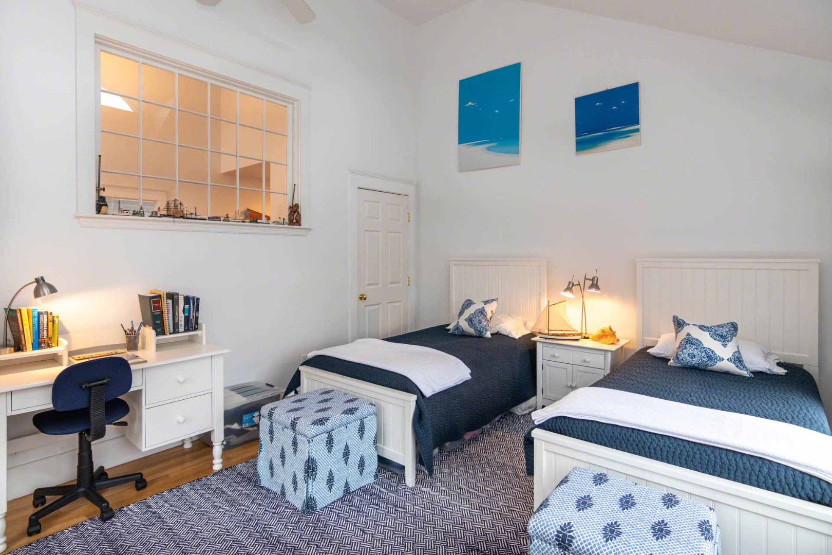 22 Edgartown Bay Road Edgartown, MA 02539 - Photo 37 of 55 a bedroom with two beds and a dresser