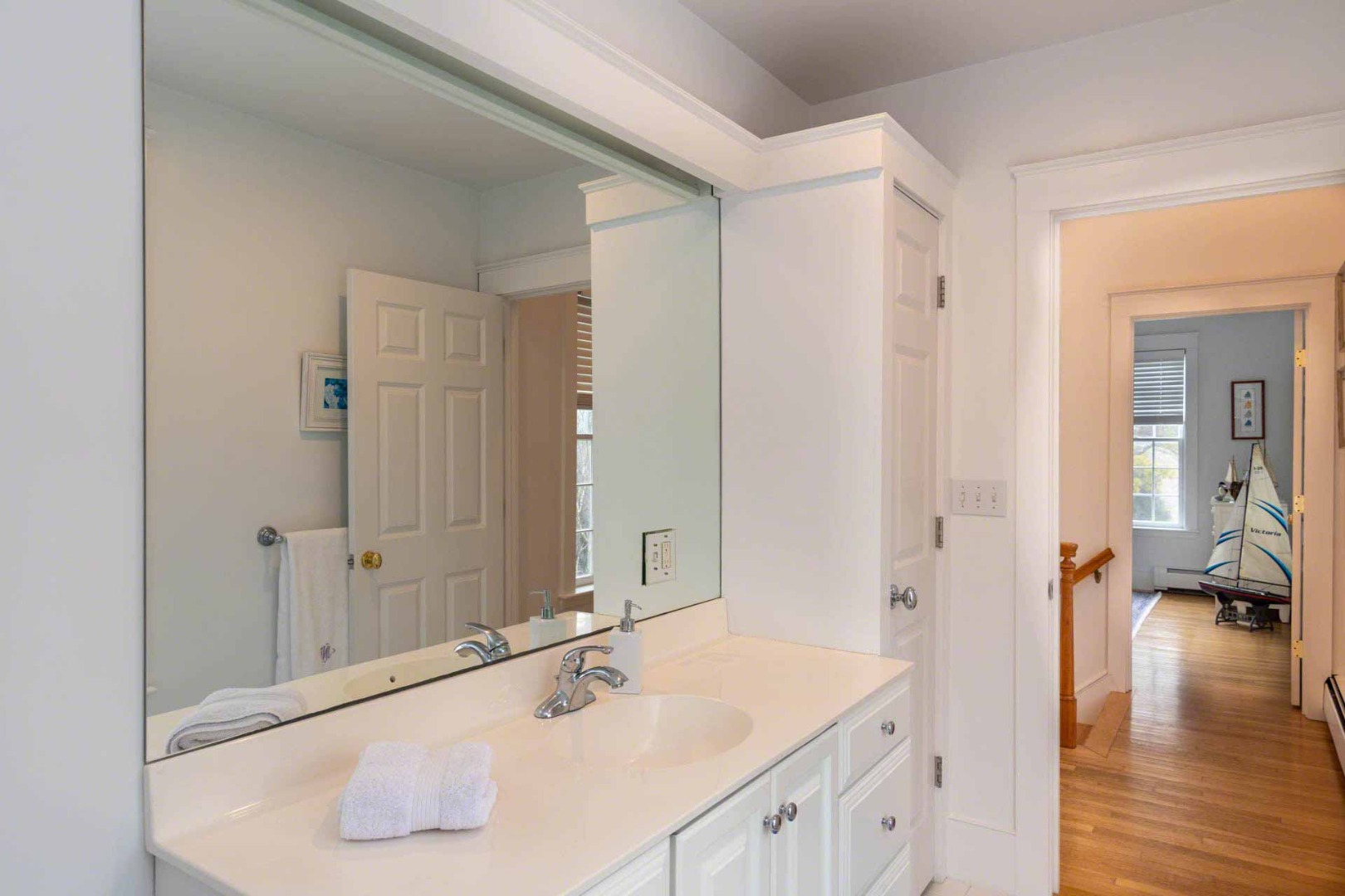 22 Edgartown Bay Road Edgartown, MA 02539 - Photo 39 of 55 a bathroom with a sink and a mirror