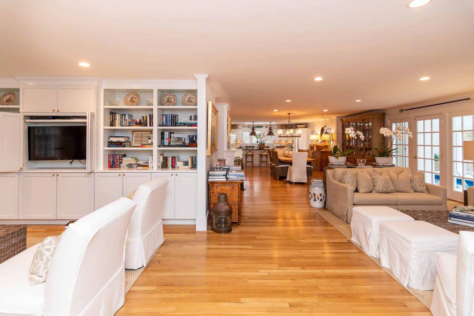 22 Edgartown Bay Road Edgartown, MA 02539 - Photo 4 of 55 a living room with furniture and a flat screen tv