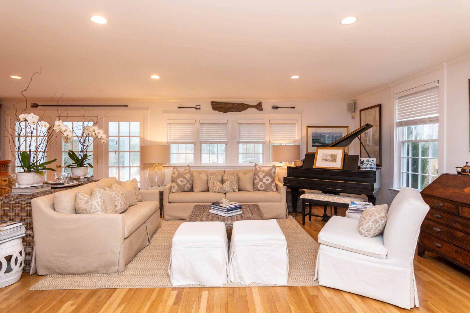 22 Edgartown Bay Road Edgartown, MA 02539 - Photo 5 of 55 a living room with furniture and a wooden floor