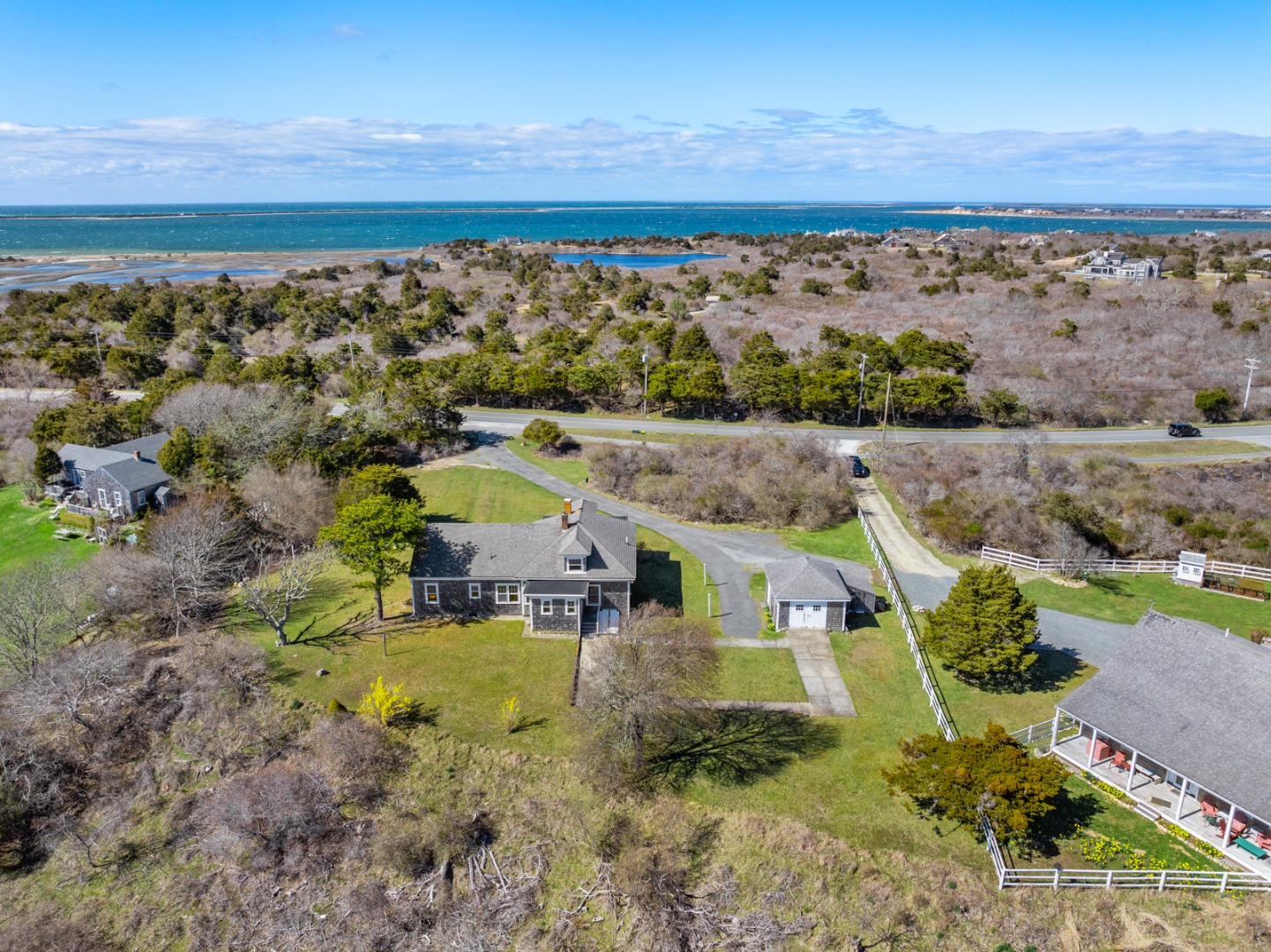181 Polpis Road Nantucket, MA 02554 - Photo 12 of 22 an aerial view of a house with a garden
