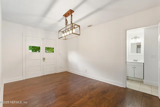 wooden floor in an empty room