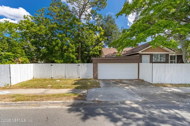 a backyard of a house