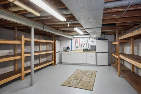 a view of storage and utility room