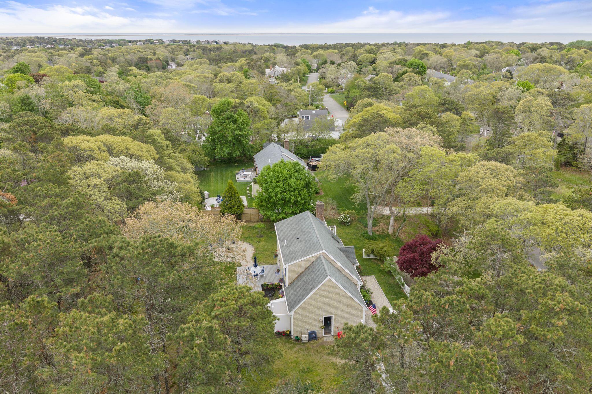 40 Sam Ryder Road Chatham, MA 02633 - Photo 38 of 42 an aerial view of a house with a yard