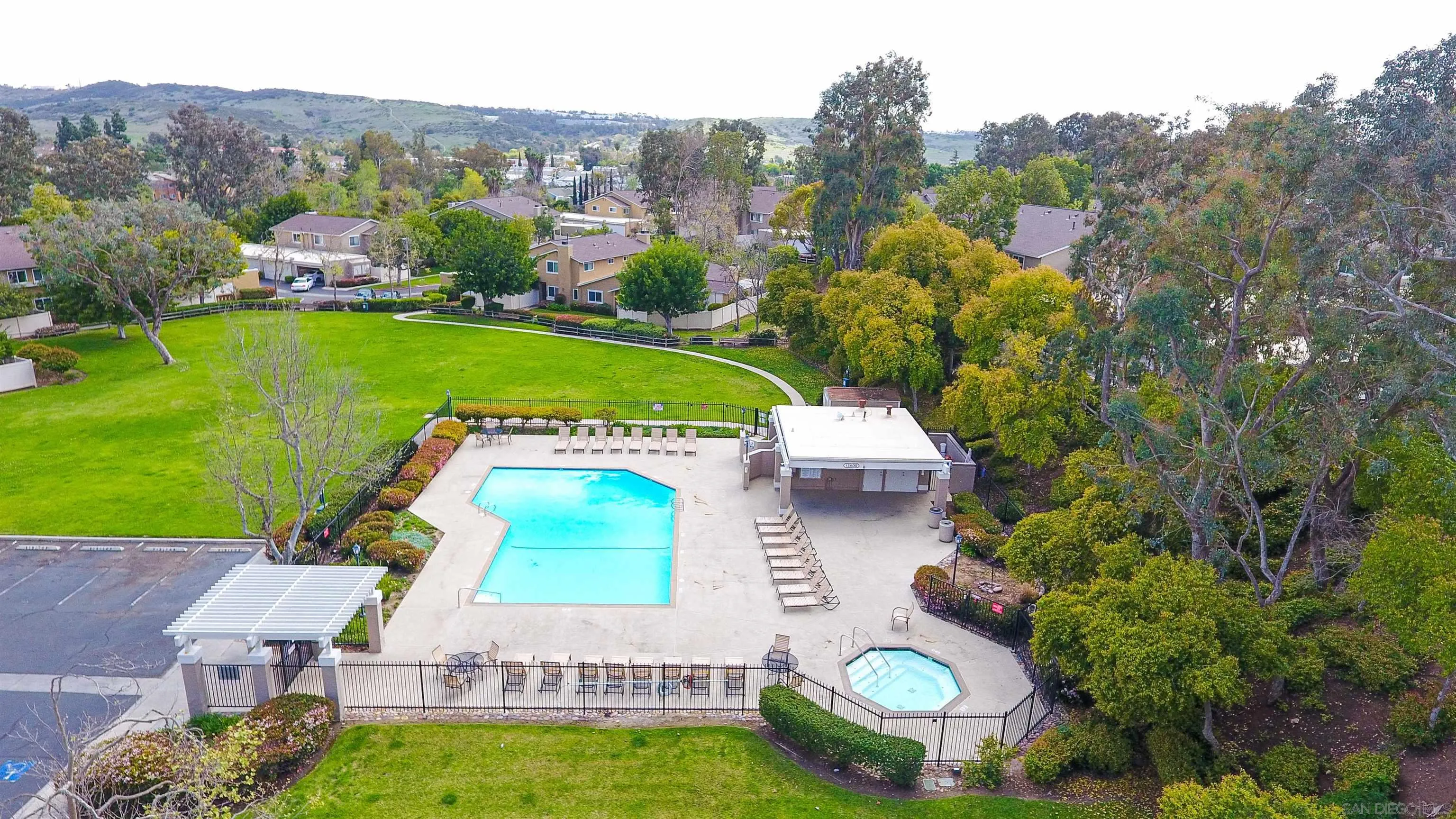 13657 Comuna Drive Poway, CA 92064 - Photo 30 of 36 an aerial view of a house with a garden and lake view