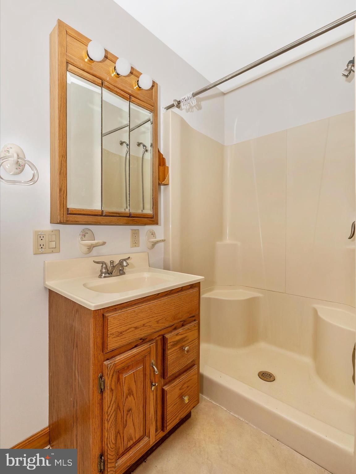 4439 John Draper Road Smithsburg, MD 21783 - Photo 35 of 63 a bathroom with a sink a mirror a shower and a bathtub