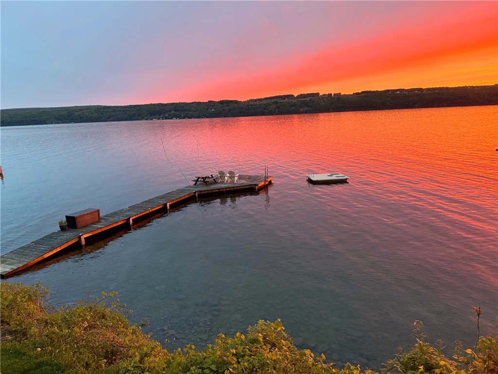5580 Peach Orchard Road Hector, NY 14841 - Photo 48 of 50 South dock at sunset