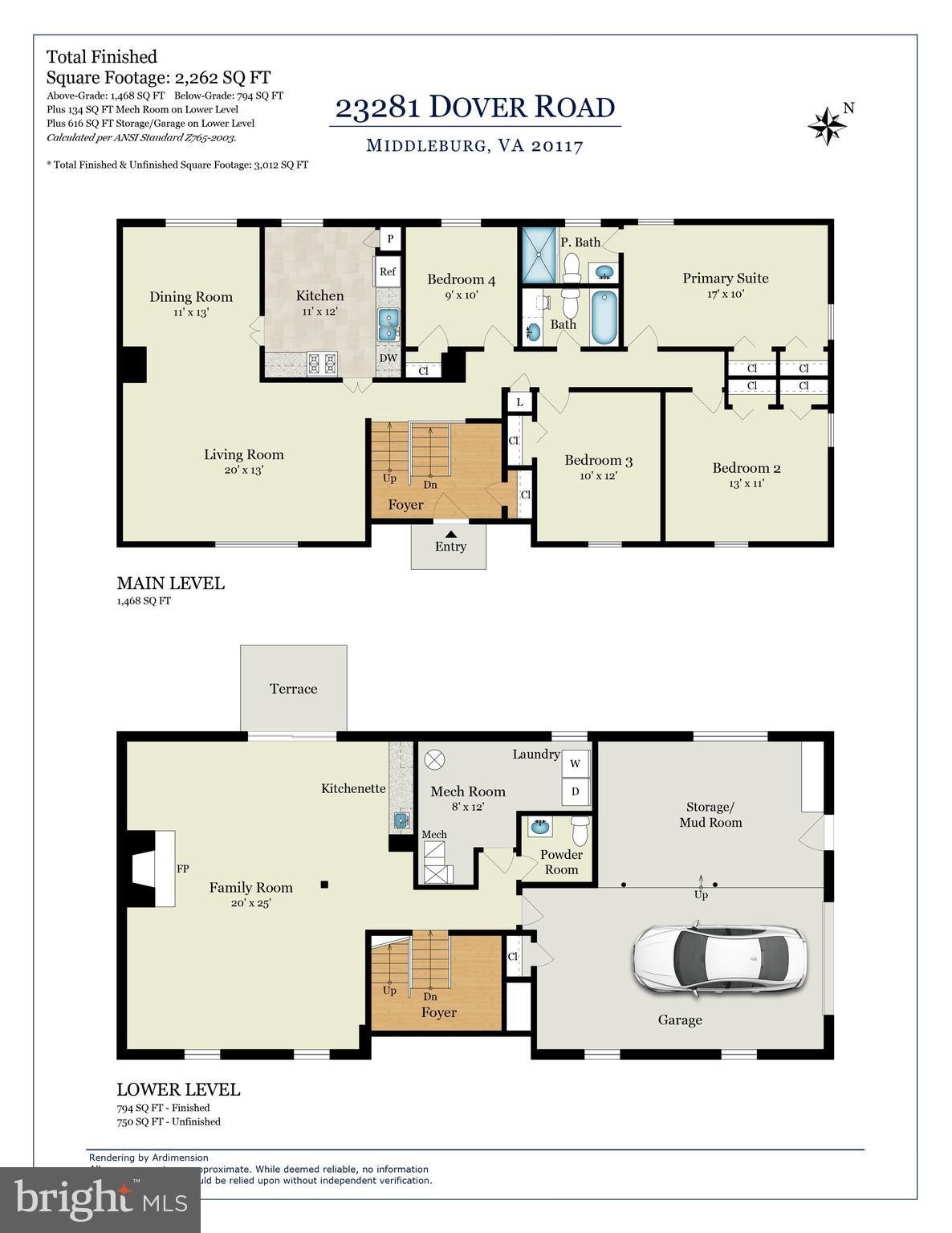 23281 Dover Road Middleburg, VA 20117 - Photo 65 of 65 Floor Plan for 23281 Dover Road