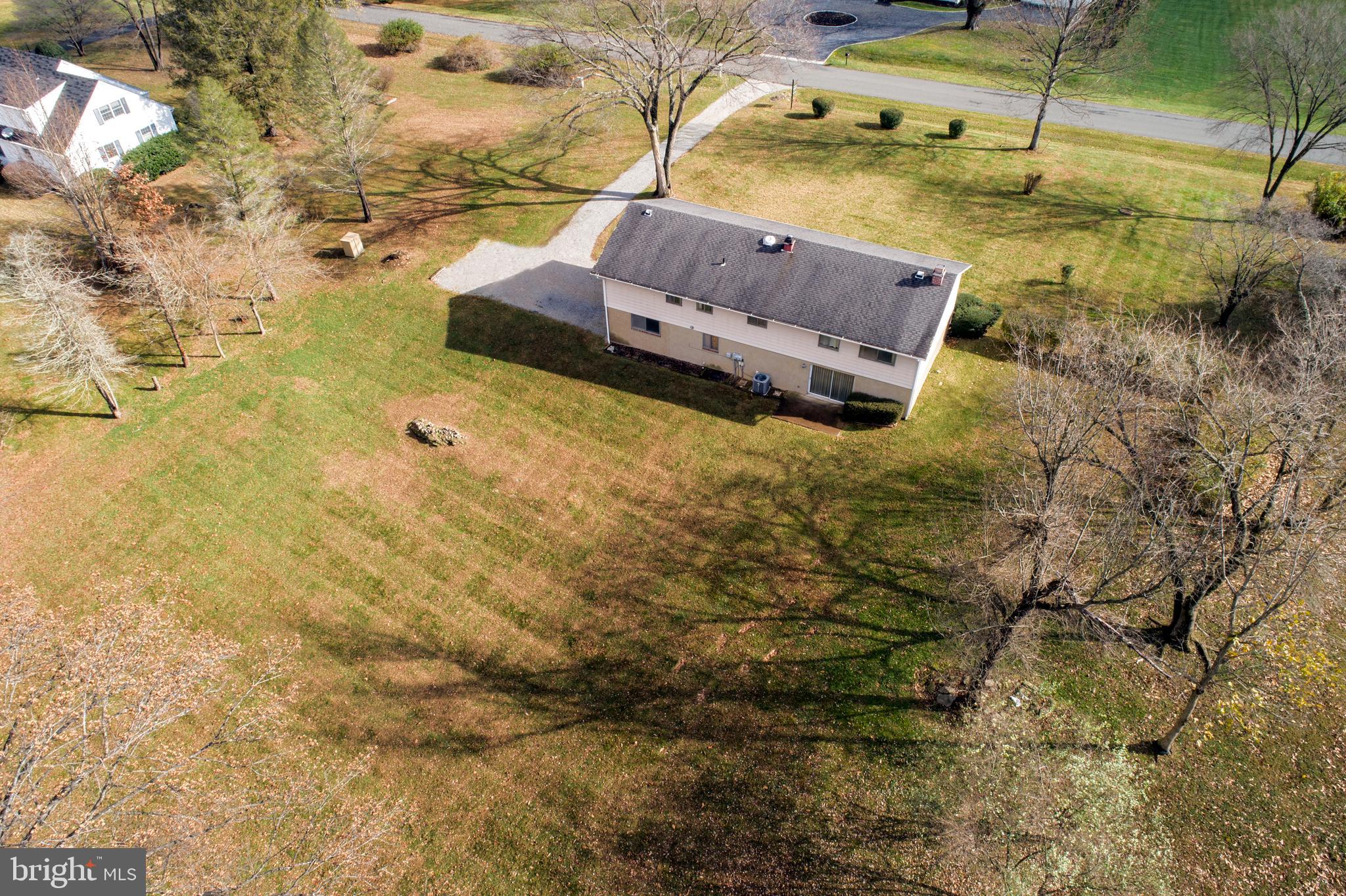 23281 Dover Road Middleburg, VA 20117 - Photo 38 of 65 Aerial view of the lawn areas around the house