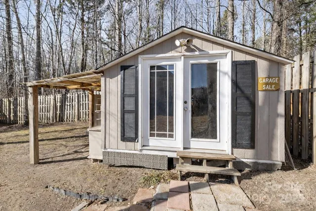 a front view of a house with a window
