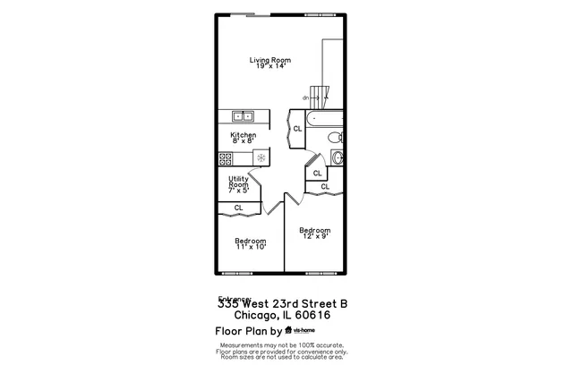$319,000 | 335 West 23rd Street, Unit B, Chicago, IL 60616