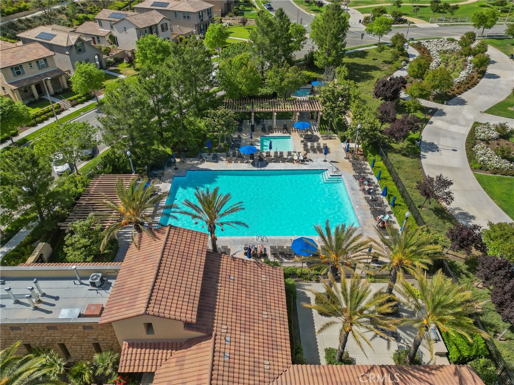 28613 Stonegate Court Valencia, CA 91354 - Photo 53 of 56 an aerial view of a chairs and table on the patio