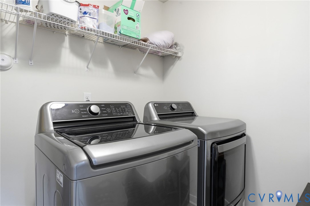10155 Virginia Road Glen Allen, VA 23060 - Photo 17 of 50 Laundry area featuring white walls and a wire shel