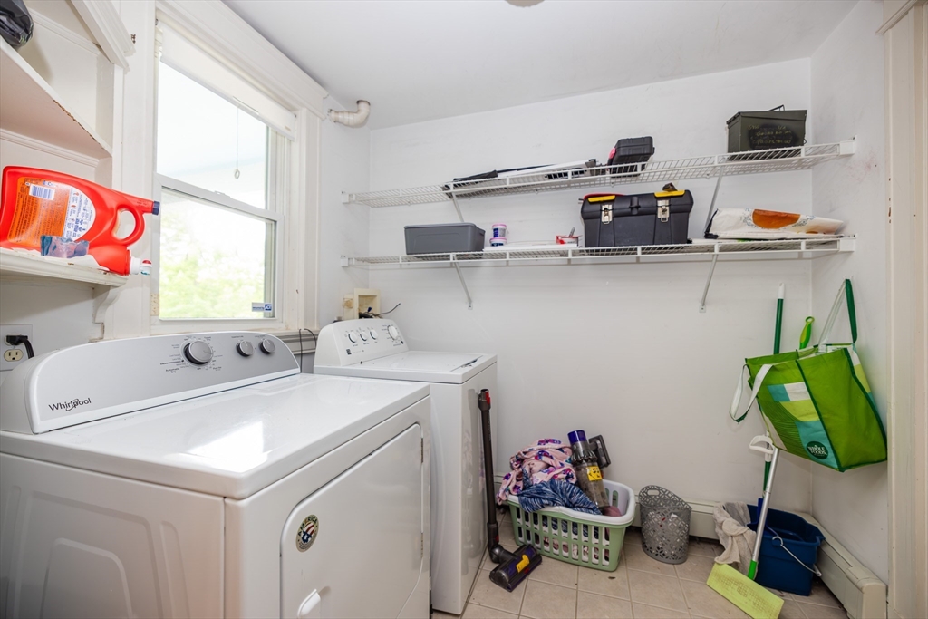 84 Walker Street, Unit 2 Newton, MA 02460 - Photo 17 of 18 a utility room with sink dryer and washer