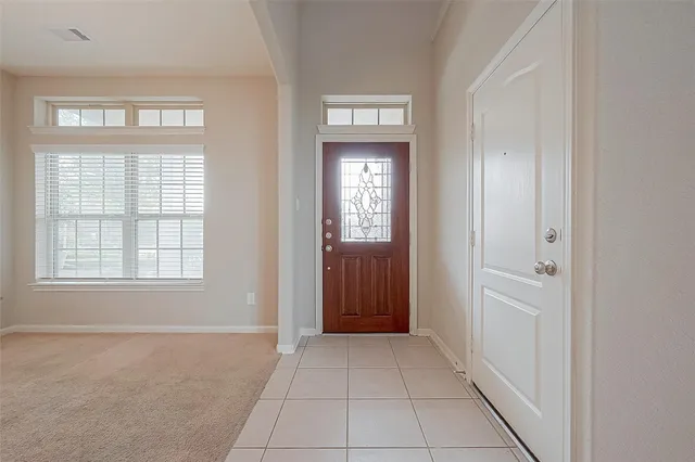 a view of an entryway of a house