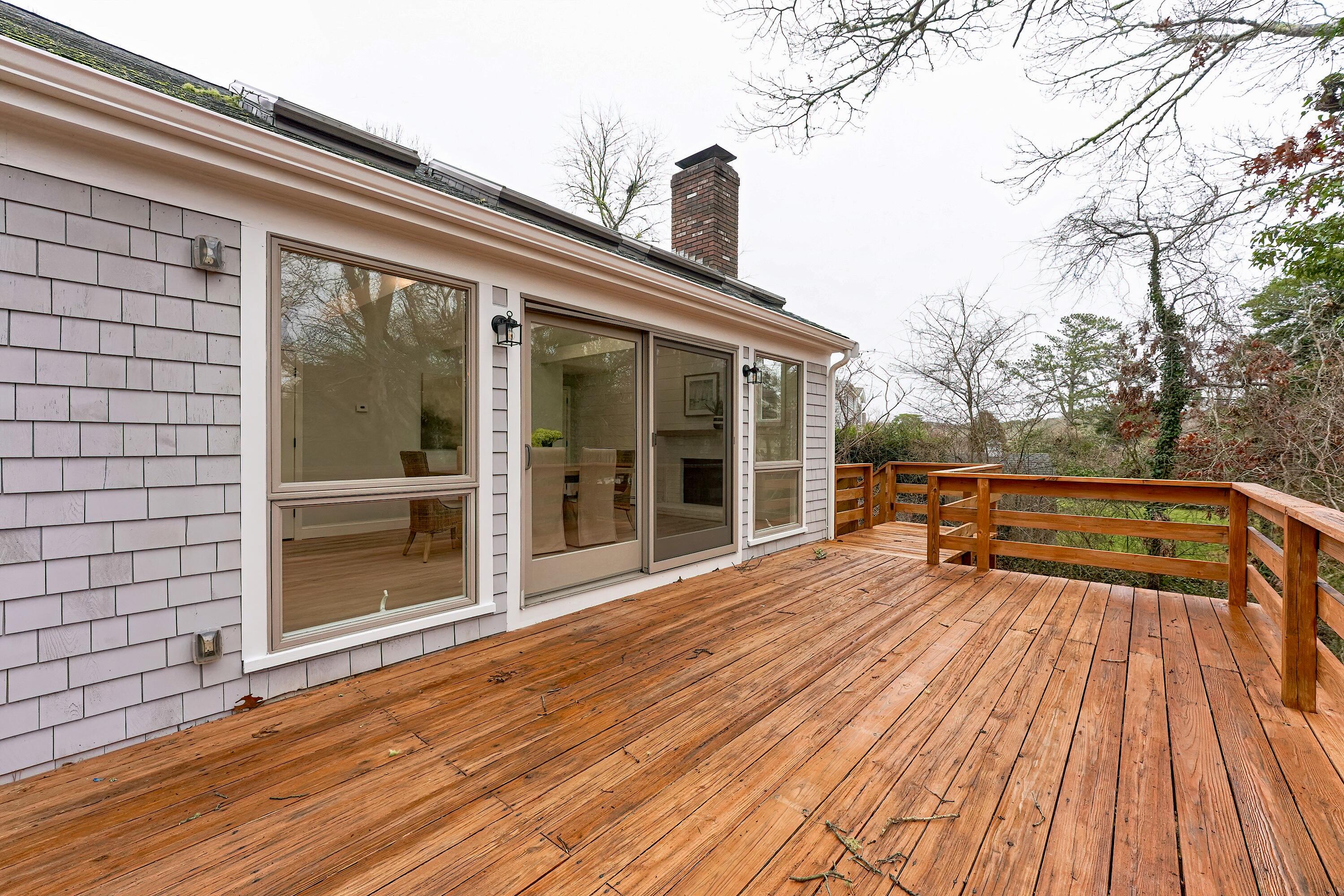 164 Katherine Road Centerville, MA 02632 - Photo 37 of 47 a view of outdoor space with deck and flat screen tv