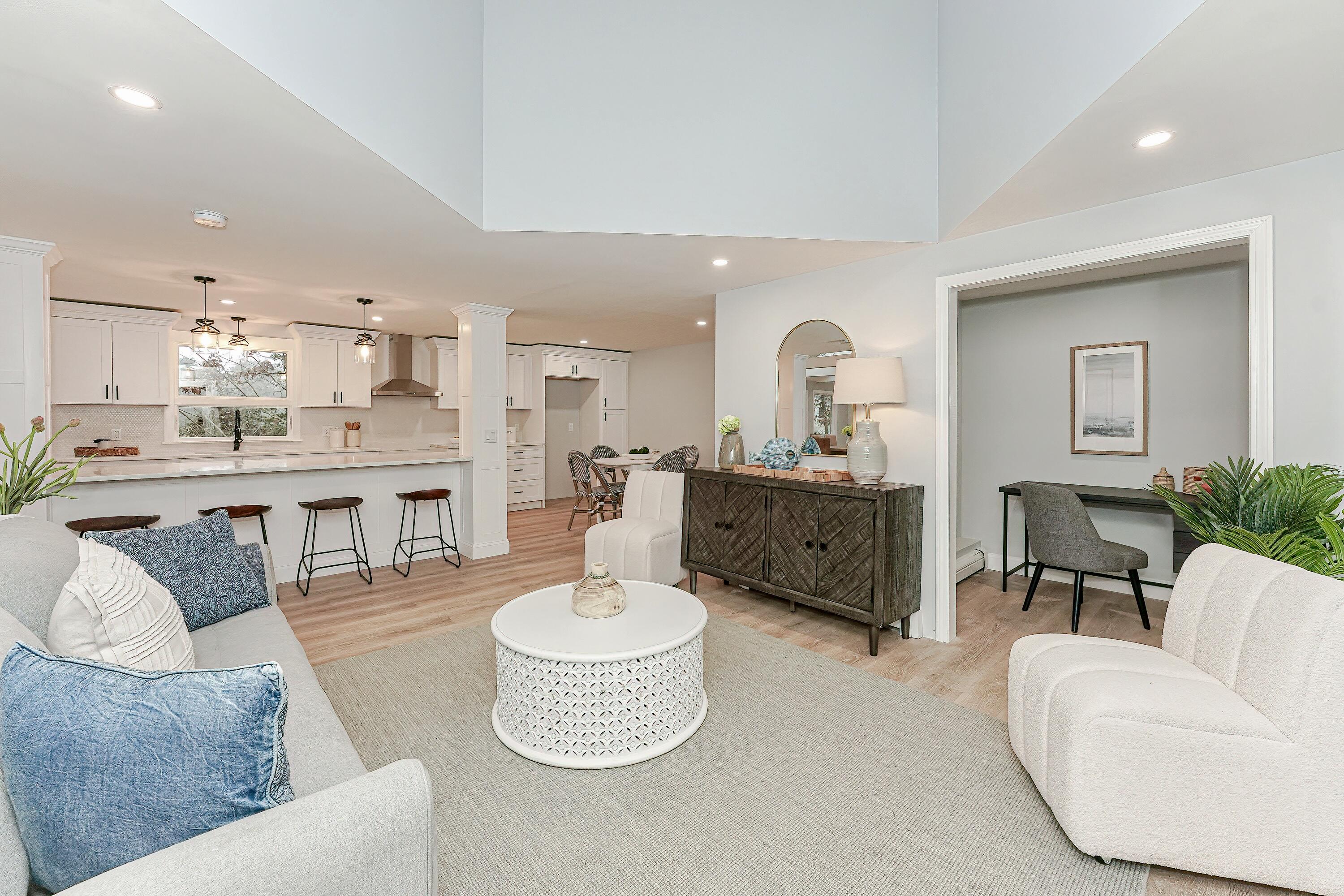 164 Katherine Road Centerville, MA 02632 - Photo 4 of 47 a living room with furniture and view of kitchen