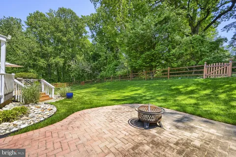 a view of a backyard with a garden and plants