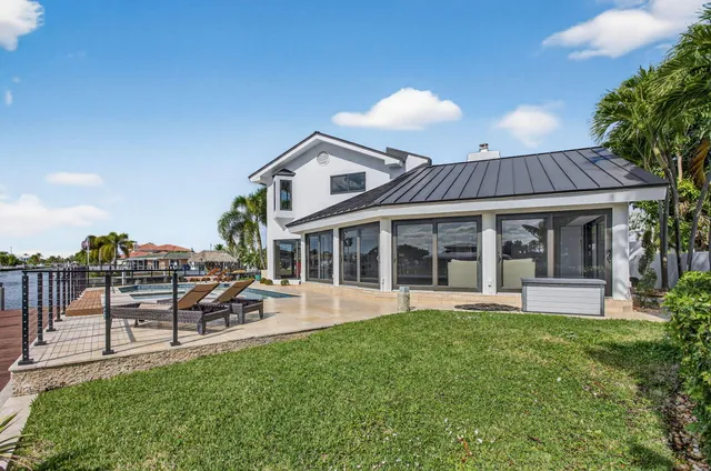 a view of an empty room with a large window