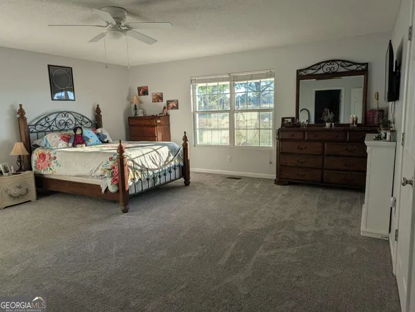 a bed room with a bed and a tv