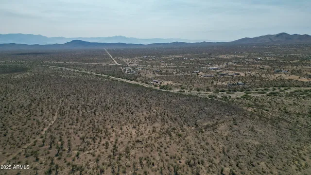 a view of an outdoor space and mountain view