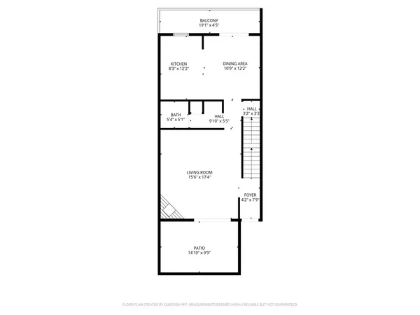 a picture of a bench in front of a door